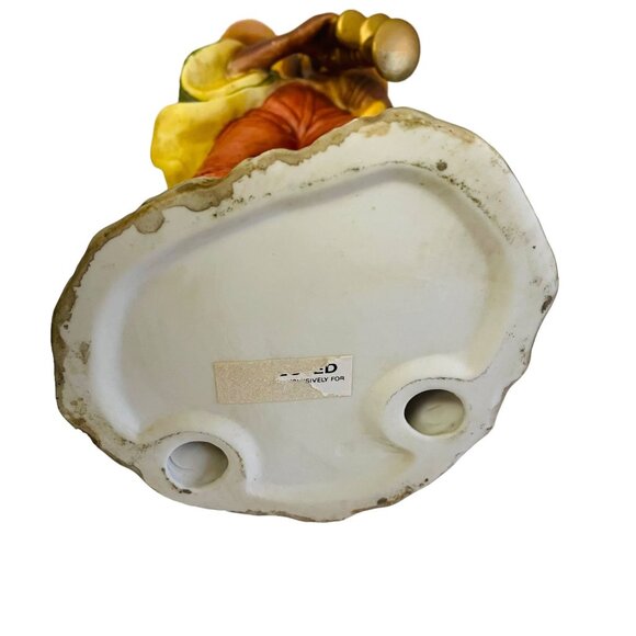 Vintage Capodimonte Italian Figurine Of Shepherd Boy Playing Bagpipes 11" Porcel - Picture 4 of 11